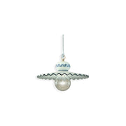Lampadario Classico Roma Ceramica E Ottone Satinato Decorato 1 Luce E27