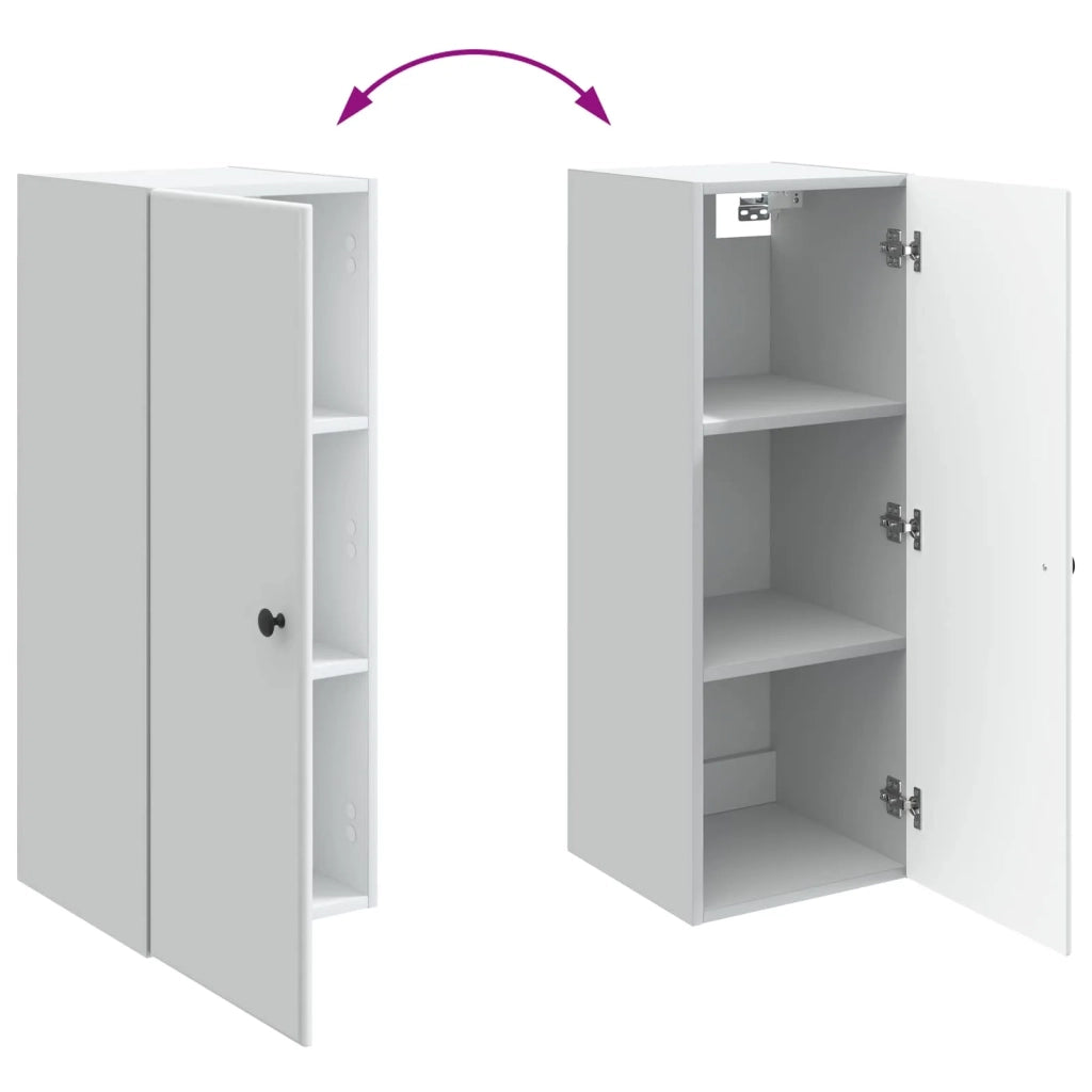 Mobiletto a muro Bianco 33 x 34,5 x 90 cm Legno ingegnerizzato 899095