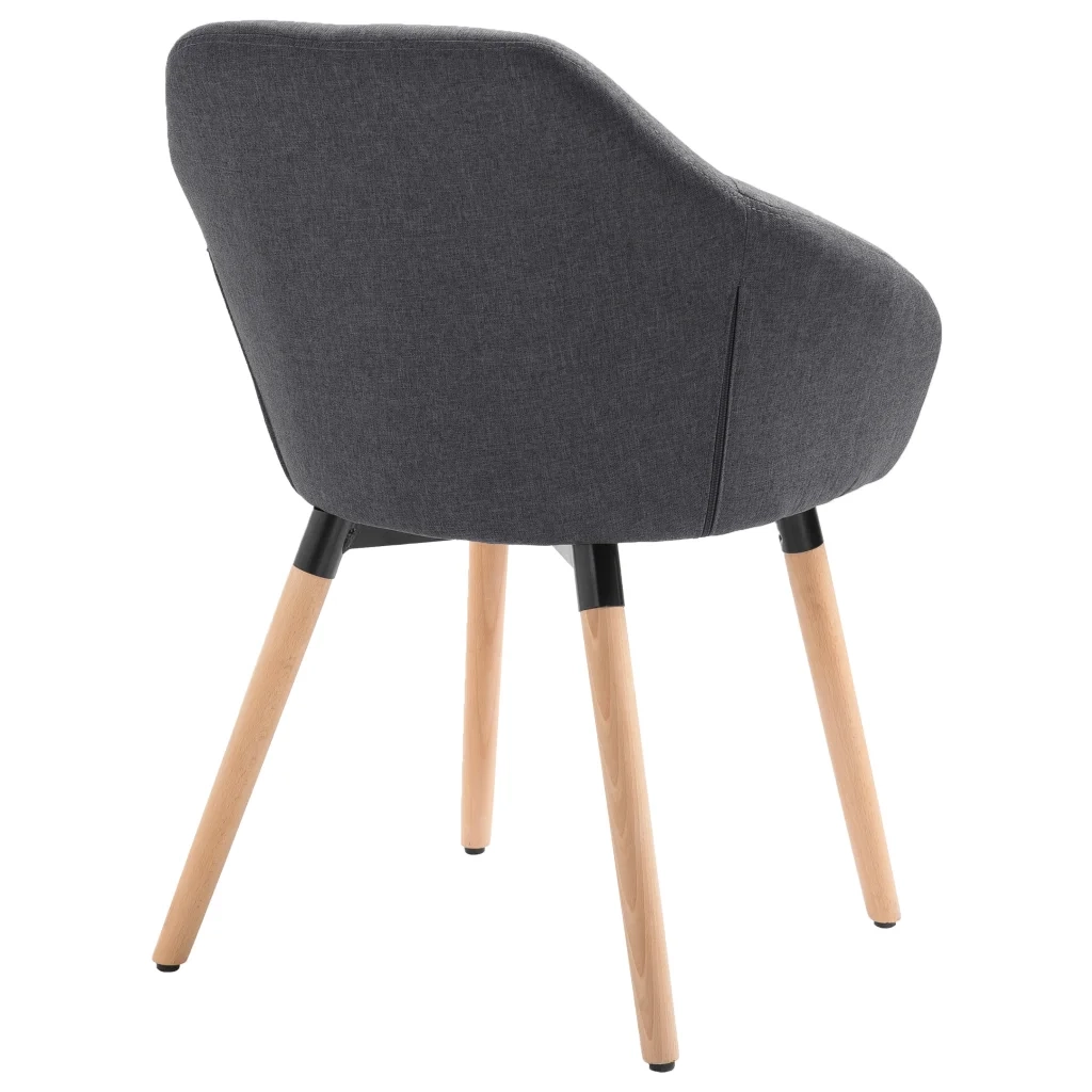 Sedie da Pranzo 4 pz Grigio Scuro in Tessuto 278408