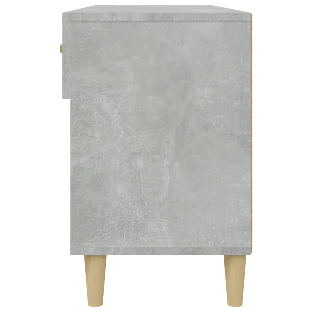 Scarpiera-Scaffale per scarpe Grigio Cemento 102x35x55 cm in Legno Multistrato