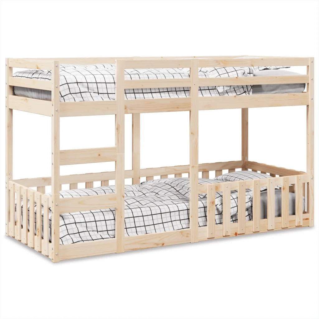 Letto singolo | Letto per adulti | Letto a Castello 90x200 cm in Legno Massello di Pino