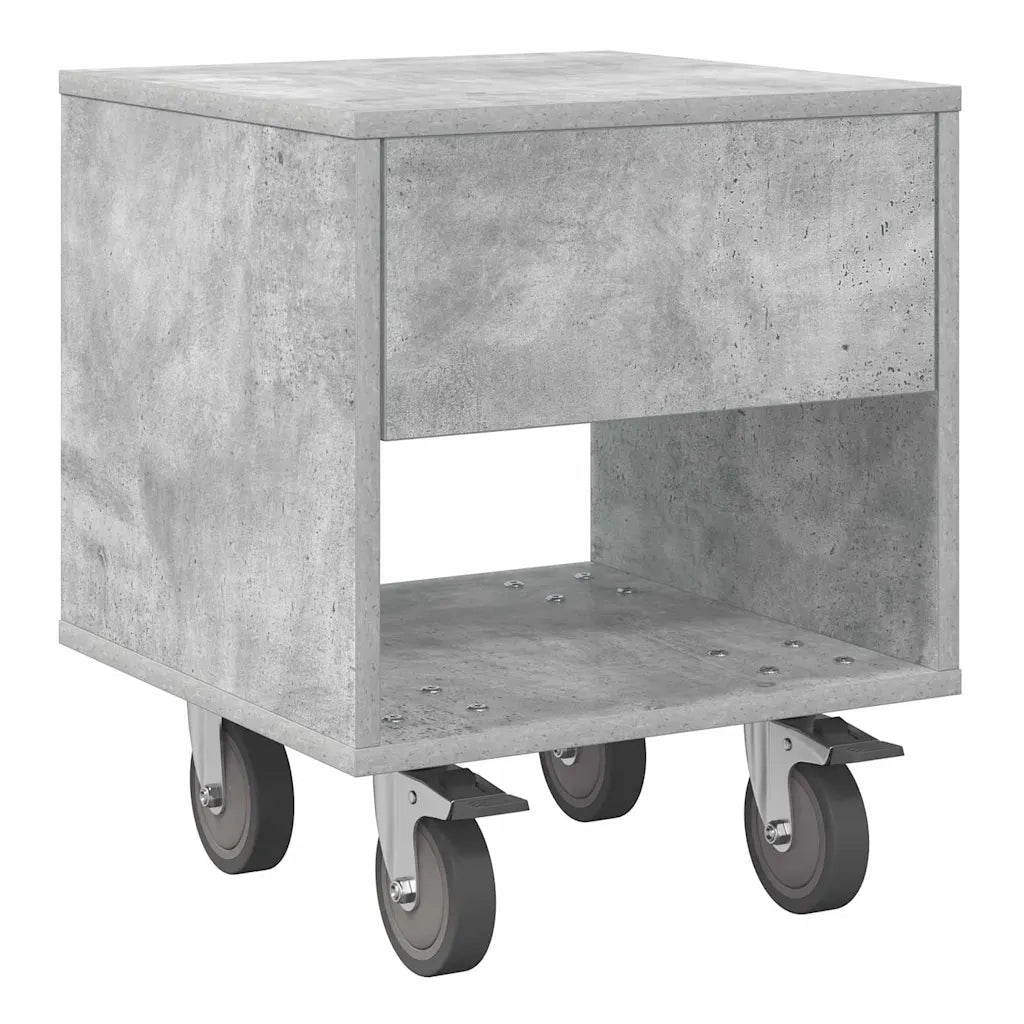 Comodino 2 pcs Grigio cemento 40,5 x 40 x 48 cm
