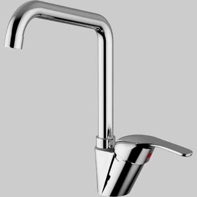 MISCELATORE LAVELLO TONE A CANNA ALTA  Cromo     TEOREMA