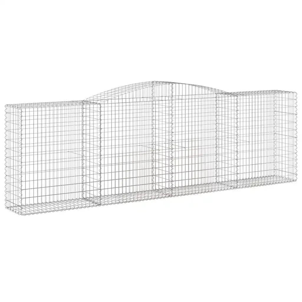 Cesti Gabbioni ad Arco 6 pz 400x50x120/140 cm Ferro Zincato