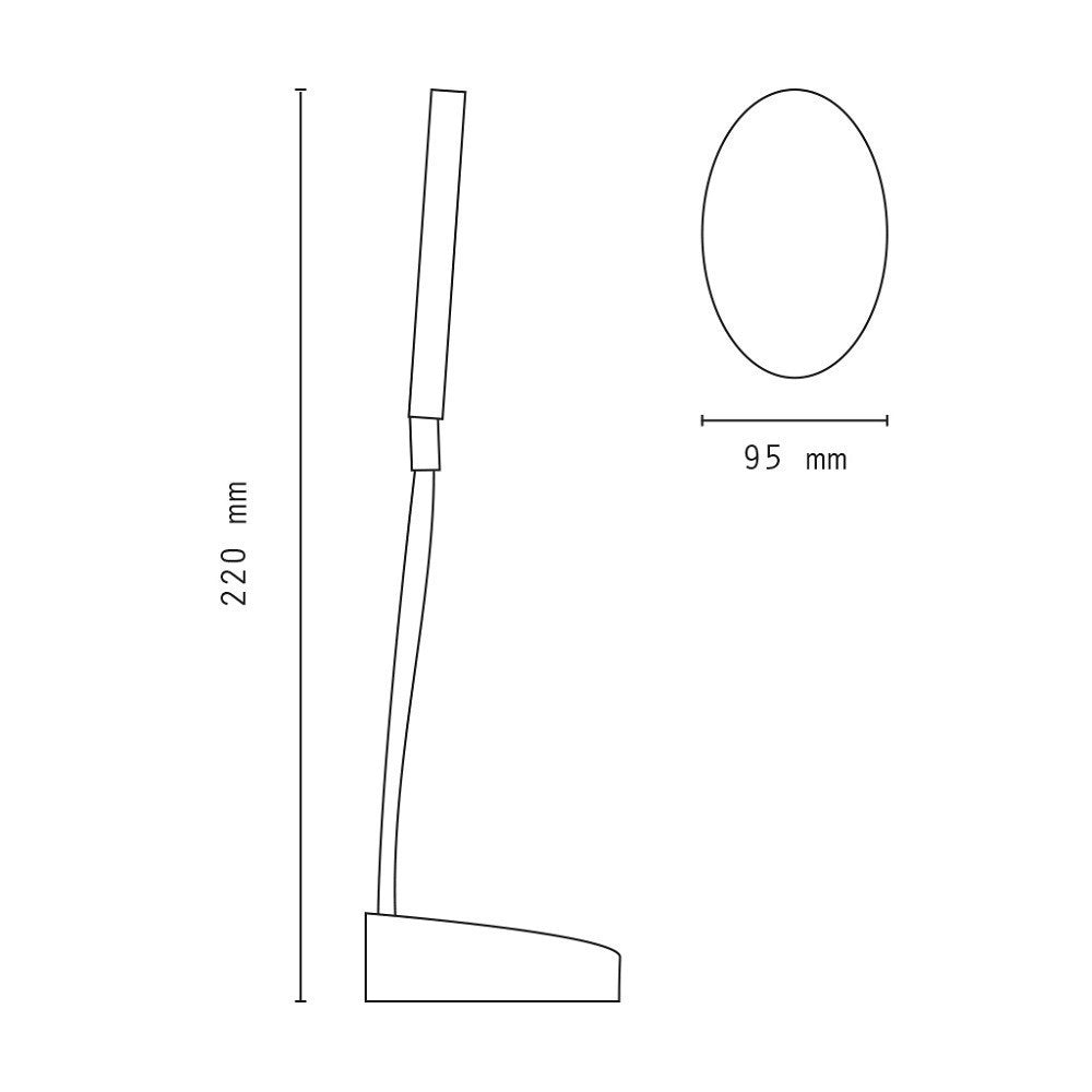 Trade Shop - Lampada Da Tavolo Led Usb Ricaricabile Dimmerabile Touch Design Moderno Dt-2102 -