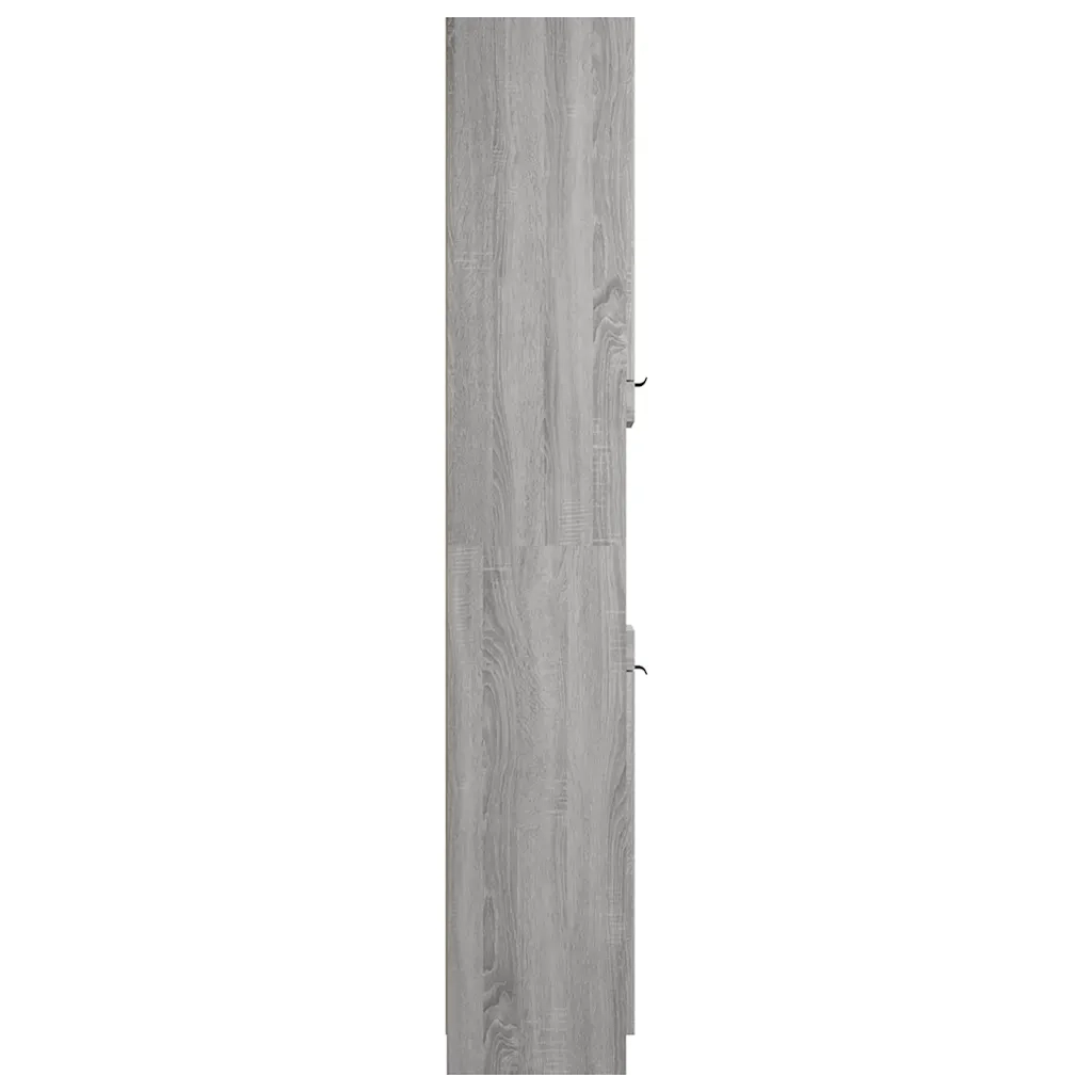 Armadietto Bagno | Armadio da bagno Grigio Sonoma 32x34x188,5 cm Legno Multistrato