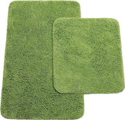 Set di 2 Mattonelle per Bagno Antiscivolo - 50x80 cm e 45x50 cm - Mattonelle per Bagno a Fondo Verde