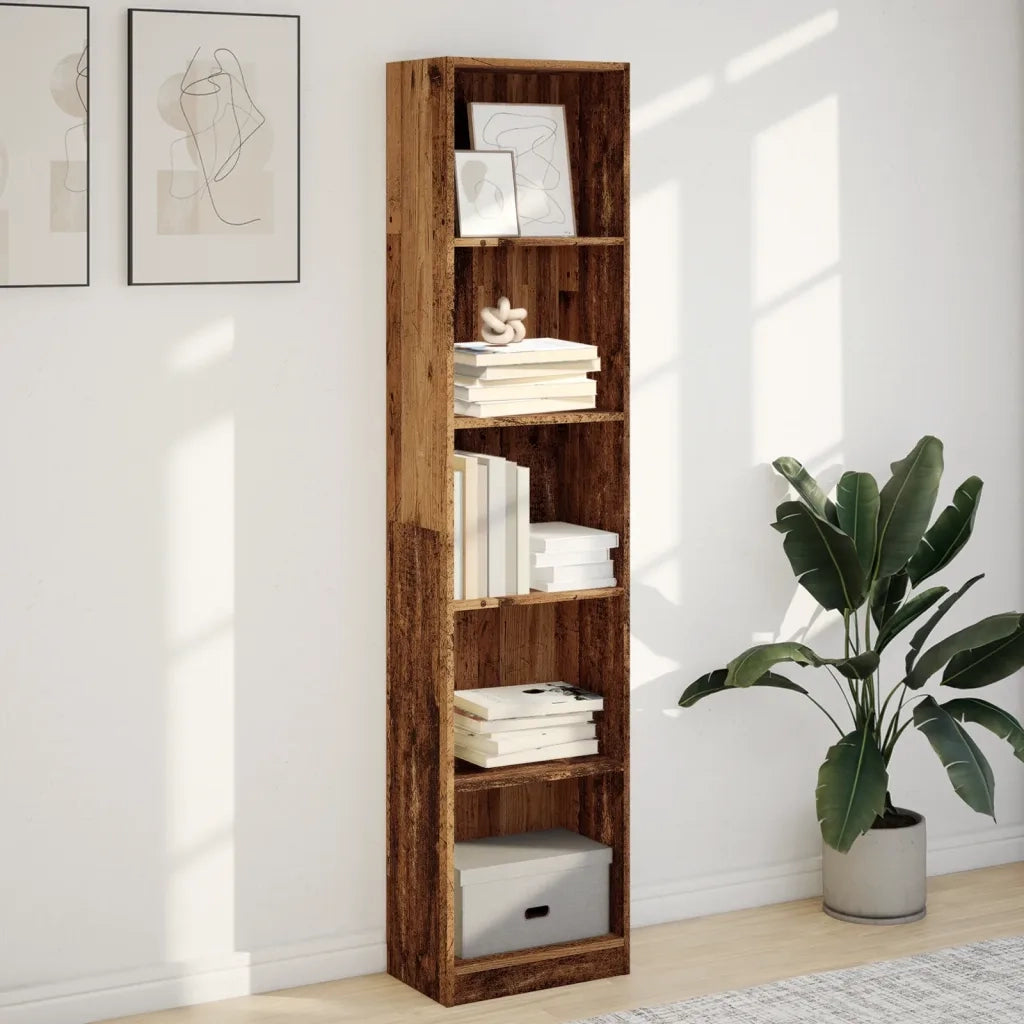 Libreria Legno Antico 40x24x176 cm in Legno Multistrato 857799