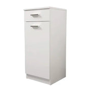 BASE SINGOLA DA BAGNO UN ANTA E CASSETTO IN MELAMINICO BIANCO H.80CM - L=35CM H=80CM P=34CM  - SAV