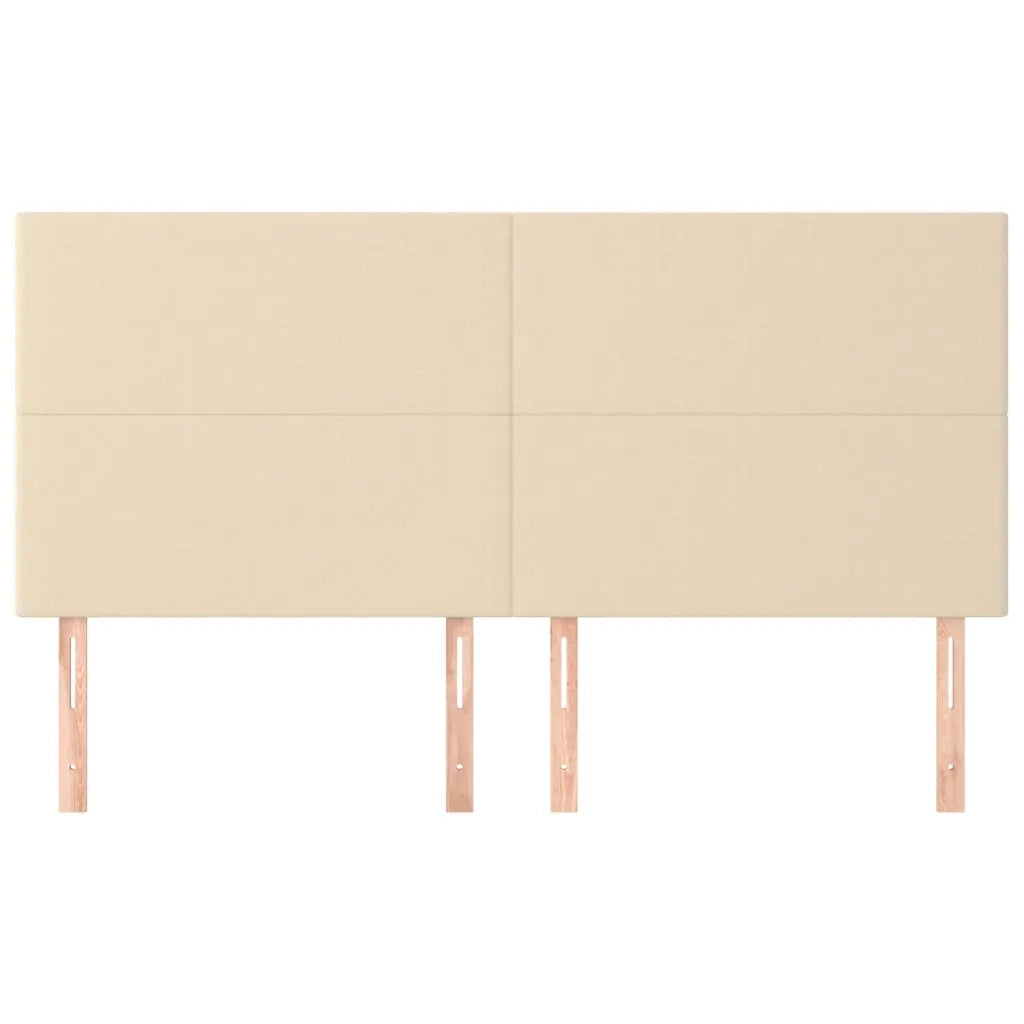 Testiera 4 pz Crema 100x5x78/88 cm in Tessuto