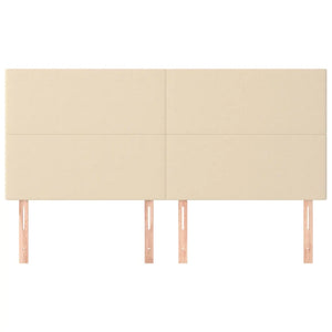 Testiera 4 pz Crema 100x5x78/88 cm in Tessuto