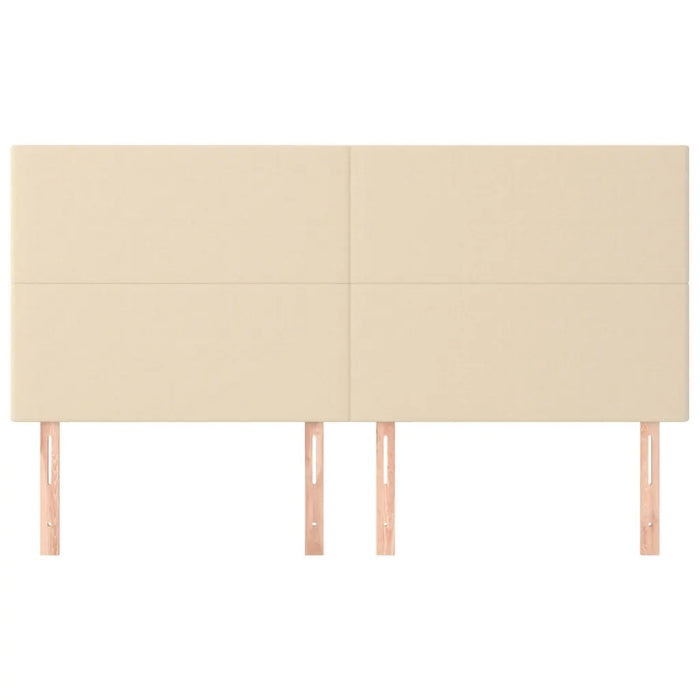 Testiera 4 pz Crema 100x5x78/88 cm in Tessuto