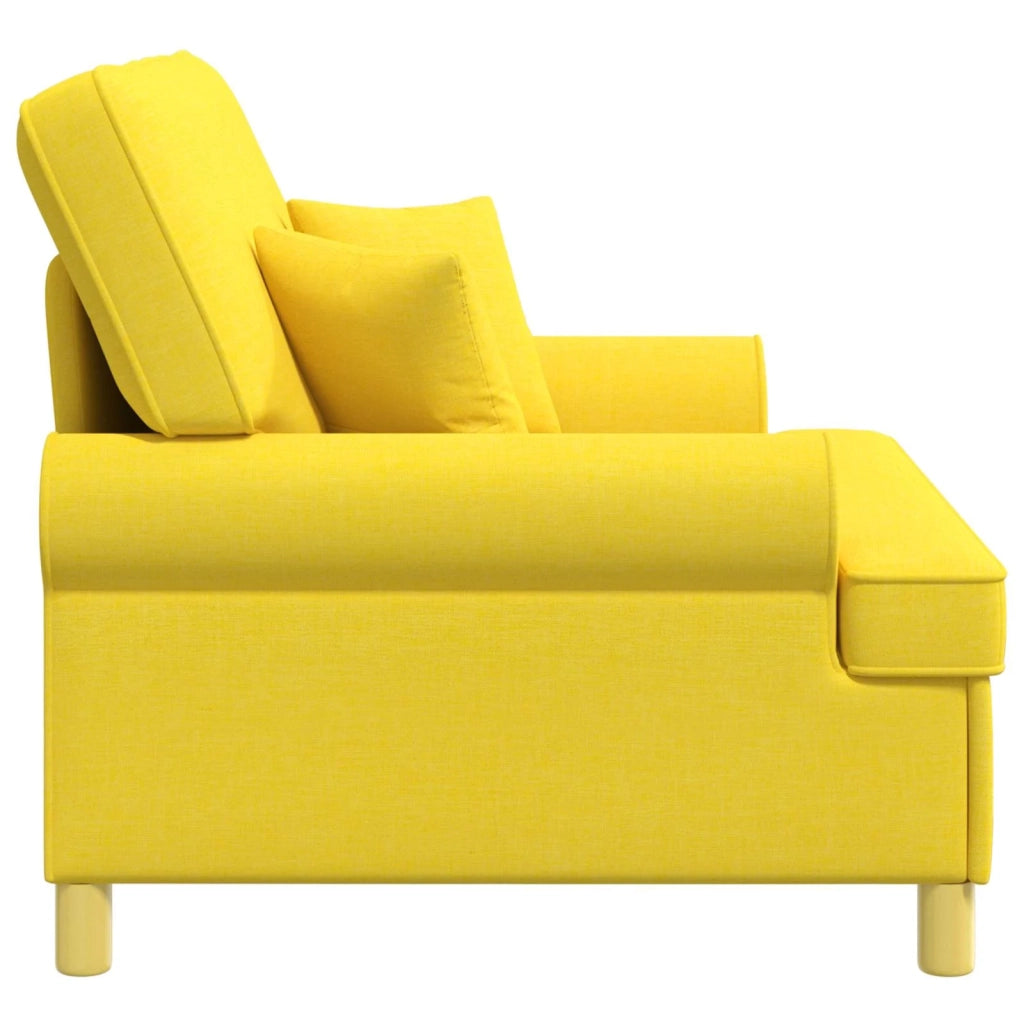 Poltrona con cuscini Giallo Chiaro Tessuto 42043513