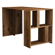 Corfinio, Scrivania 3 Ripiani, 120x60x75h cm Marrone Noce