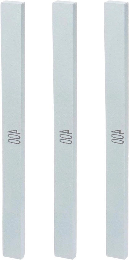 Serie Allecto plus - Pietre di abrasione 400 giri 3-pack per affilare coltelli - Silicato di carbonio verde - Rettangolare 15 cm x 1,2 cm x 0,6 cm