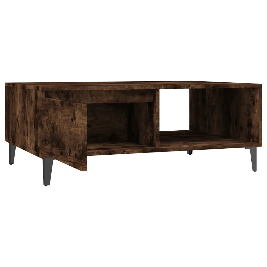 Tavolino da Salotto-Tavolino da soggiorno-Tavolo Rovere Fumo 90x60x35 cm in Truciolato