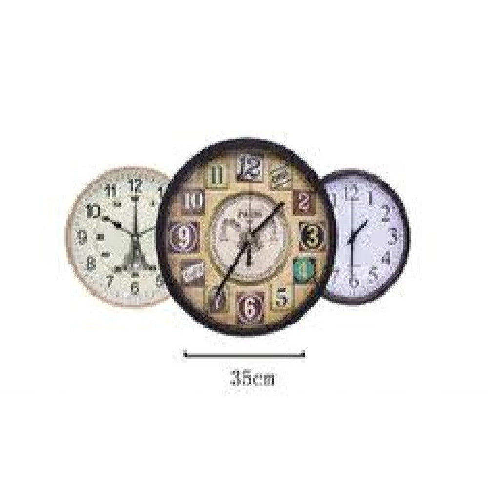 Trade Shop - Orologio Da Parete Muro Da 35 Cm Casa Cucina Ufficio Modelli Assortiti Tx-9144 -
