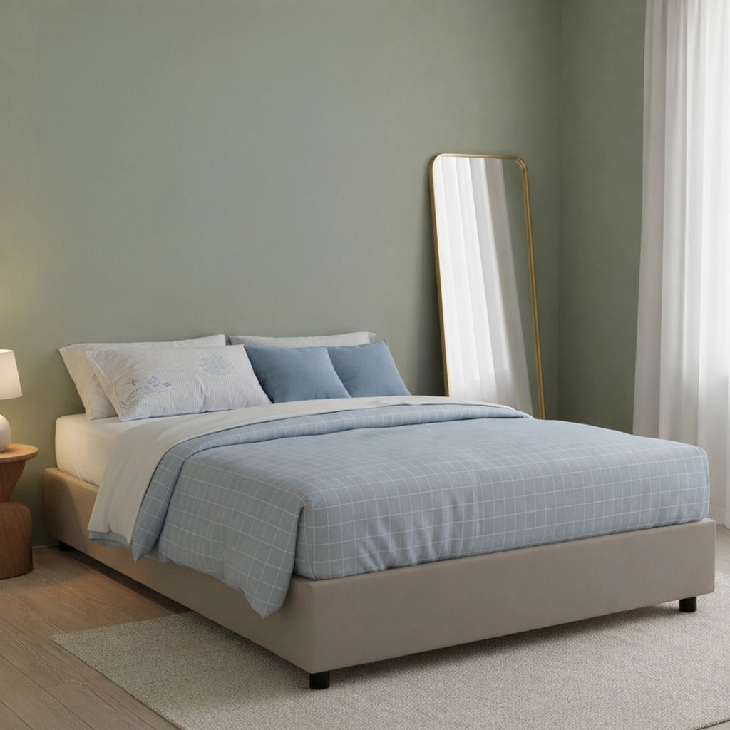 Letto Matrimoniale Apel, Letto Matrimoniale Materasso Incluso Made in Italy, Grigio
