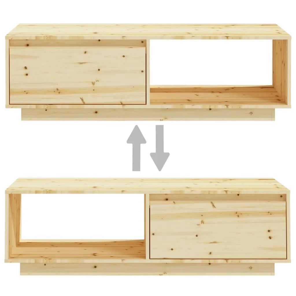 Tavolino da salotto | Tavolino da caff¨¨ | Tavolino da Soggiorno 110x50x33,5 cm in Legno Massello di Abete