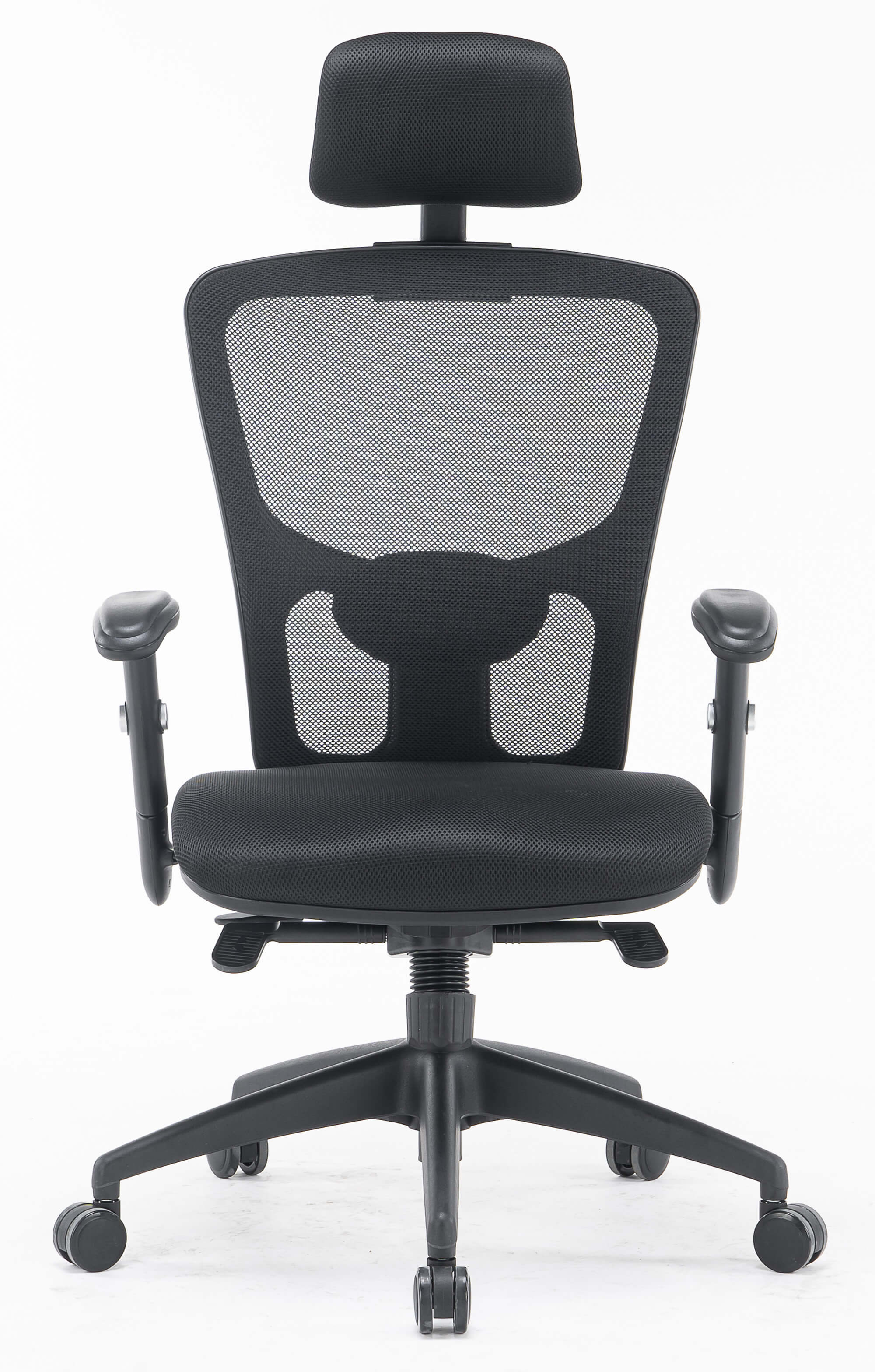 Sedia Poltrona Direzionale da Ufficio in Tessuto e Rete Philadelphia Nera