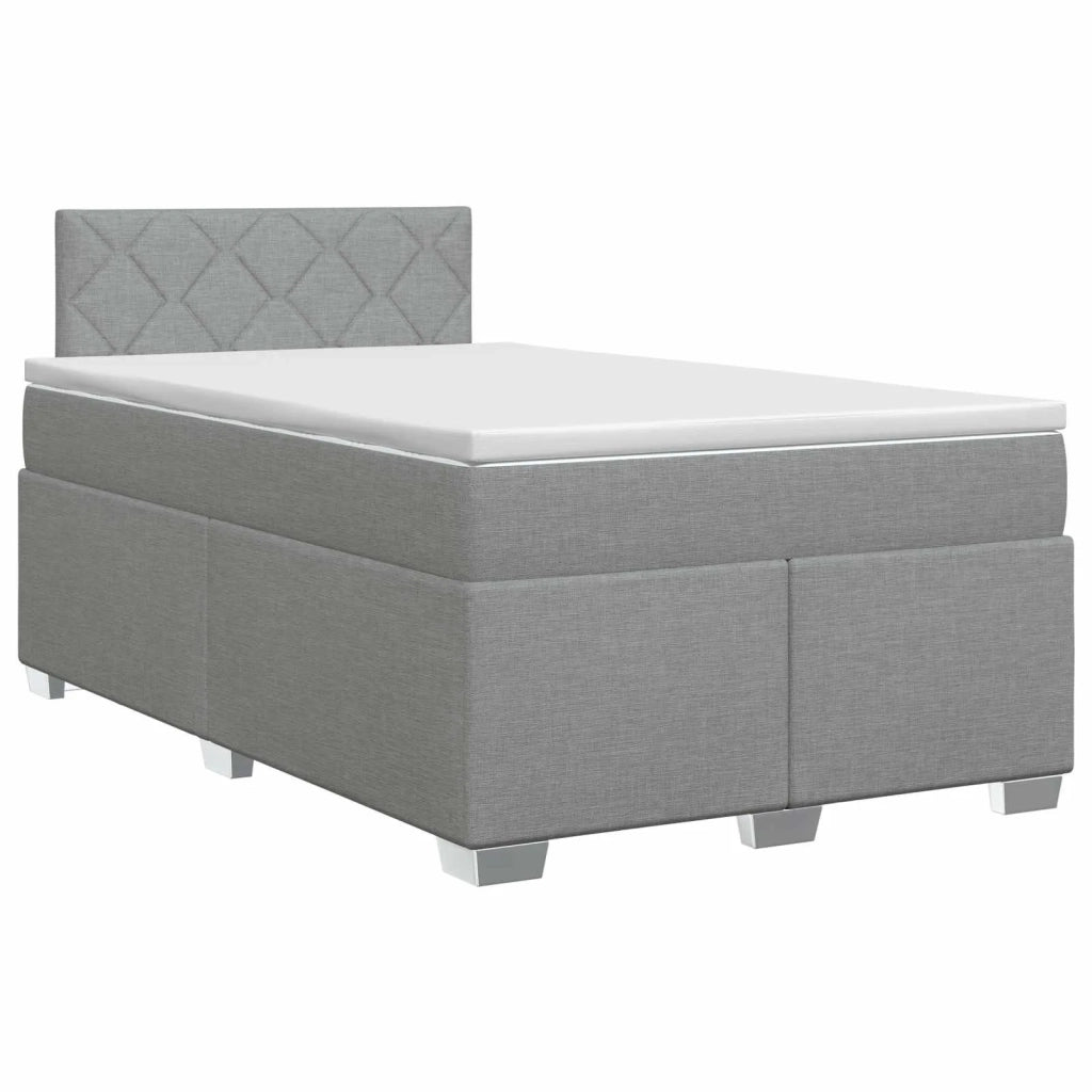 Letto box spring con materasso Grigio Chiaro 120 x 200 cm 3450460