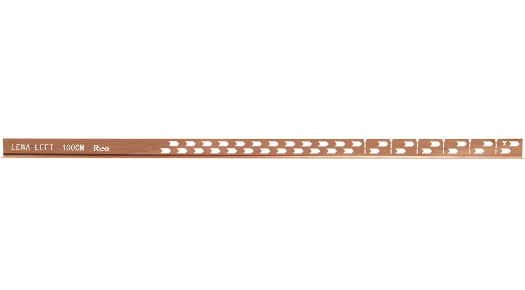 Profilo Doccia Pendenzato 100cm Brush Copper sinistra