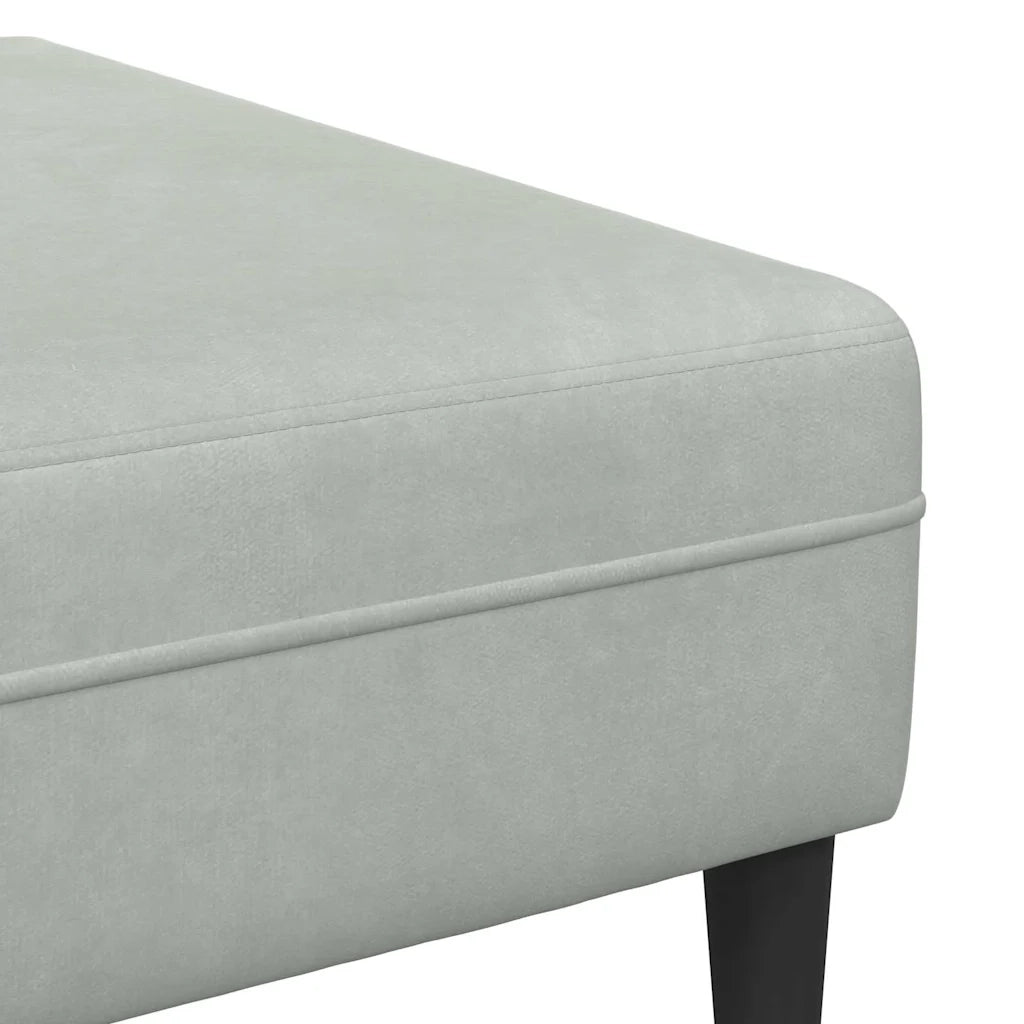 Set di divani 3 pcs Grigio chiaro Velluto