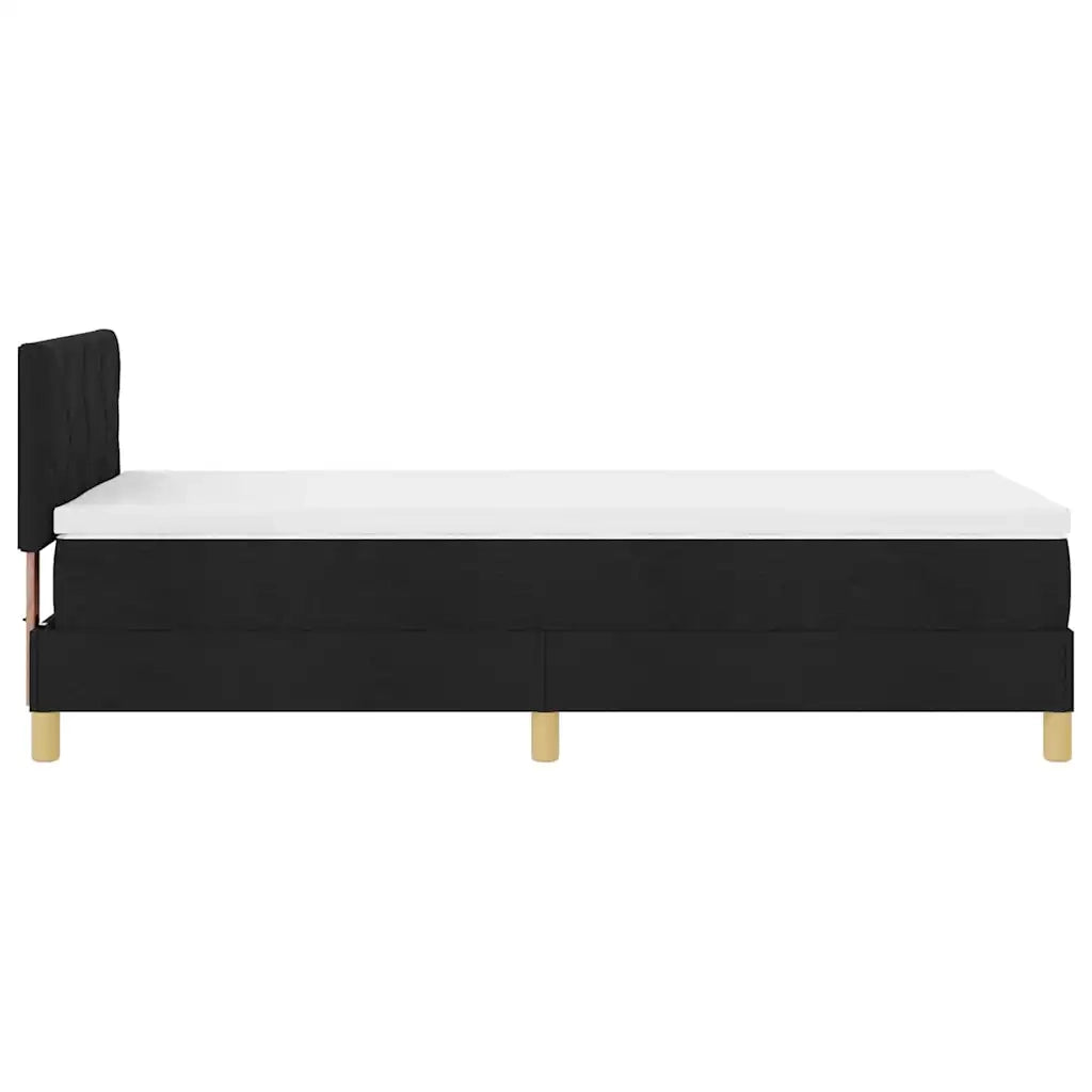 Letto a molle con cuscino Nero 100 x 200 cm Tessuto 3338974
