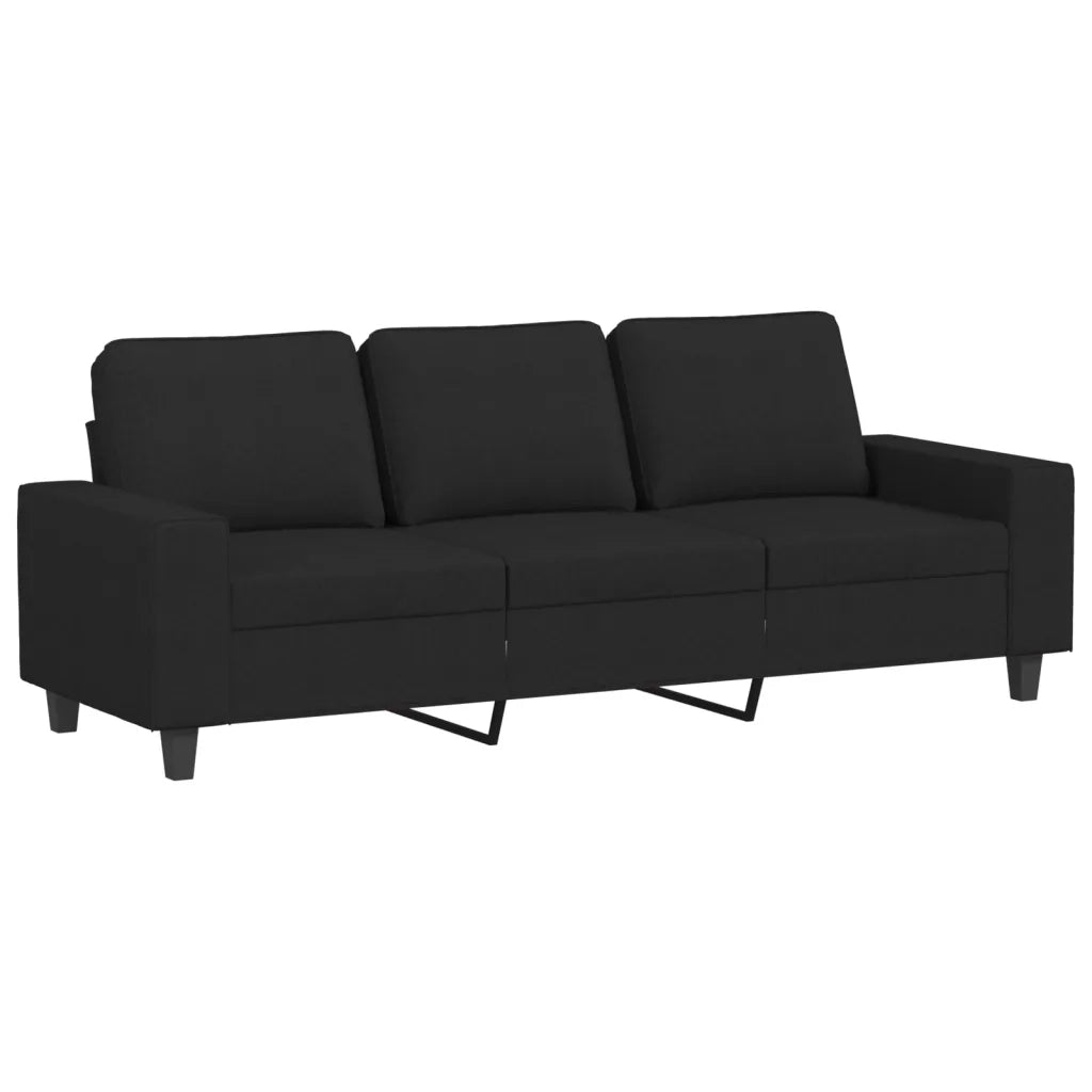 Set di Divani 4 pz Nero in Tessuto
