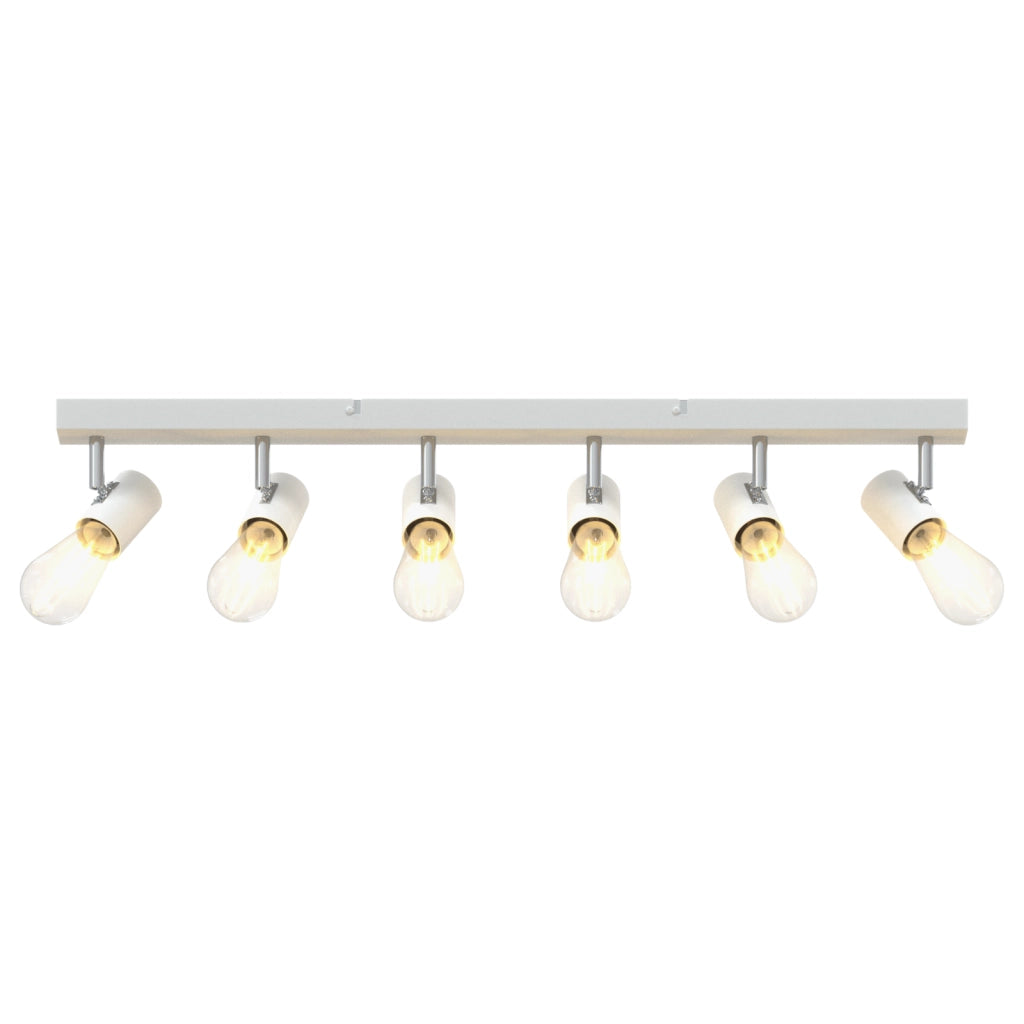 Farettone da soffitto 6 vie regolabili bianco E27