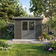 Casetta da giardino in legno composito Onyx 32 - 6m² - Grigio
