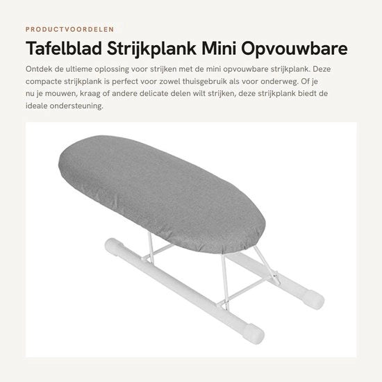 Piastra da stirare mini - ripiegabile - antiscivolo - asciugabile - trasportabile - supporto stabile per stiratura