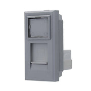 Trade Shop - Presa Dati Connettore Rj45 Cat5e Silver Coperchio Compatibile Bticino Axolute -