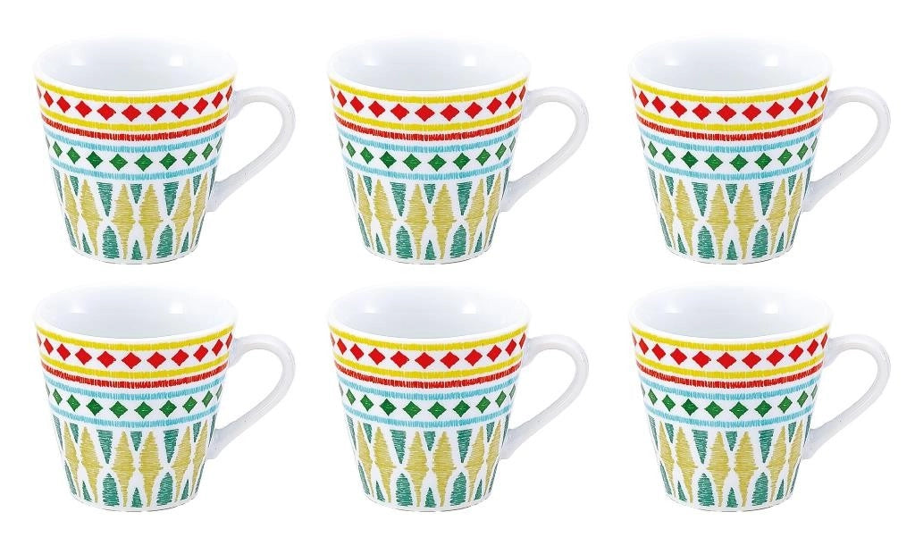 Set 6 Tazzine Caffè in Ceramica Senza Piattini Grace