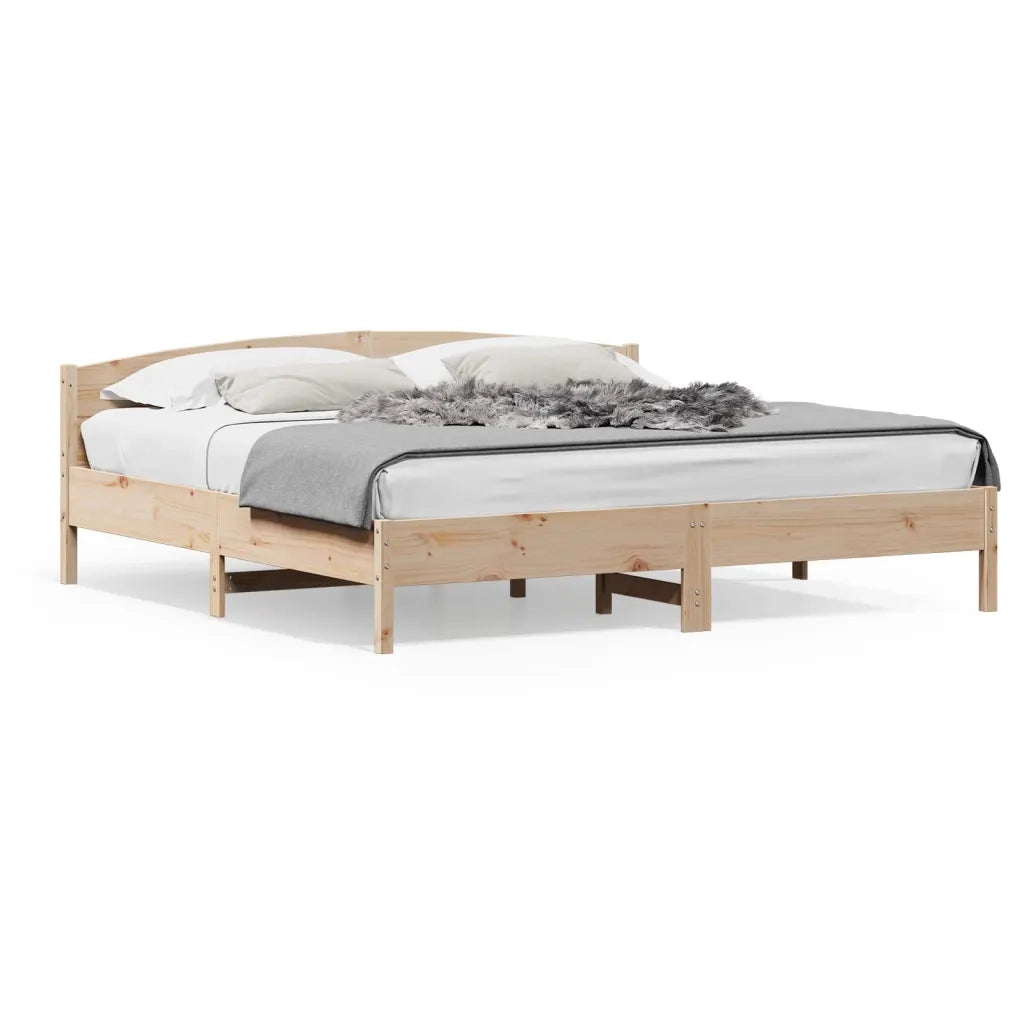 Giroletto senza Materasso 200x200 cm in Legno Massello di Pino 3216188