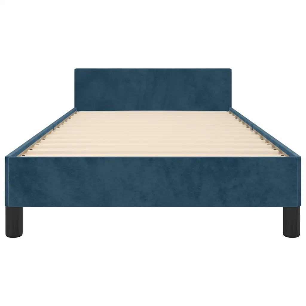 Giroletto senza Materasso Blu Scuro 90x190 cm in Velluto