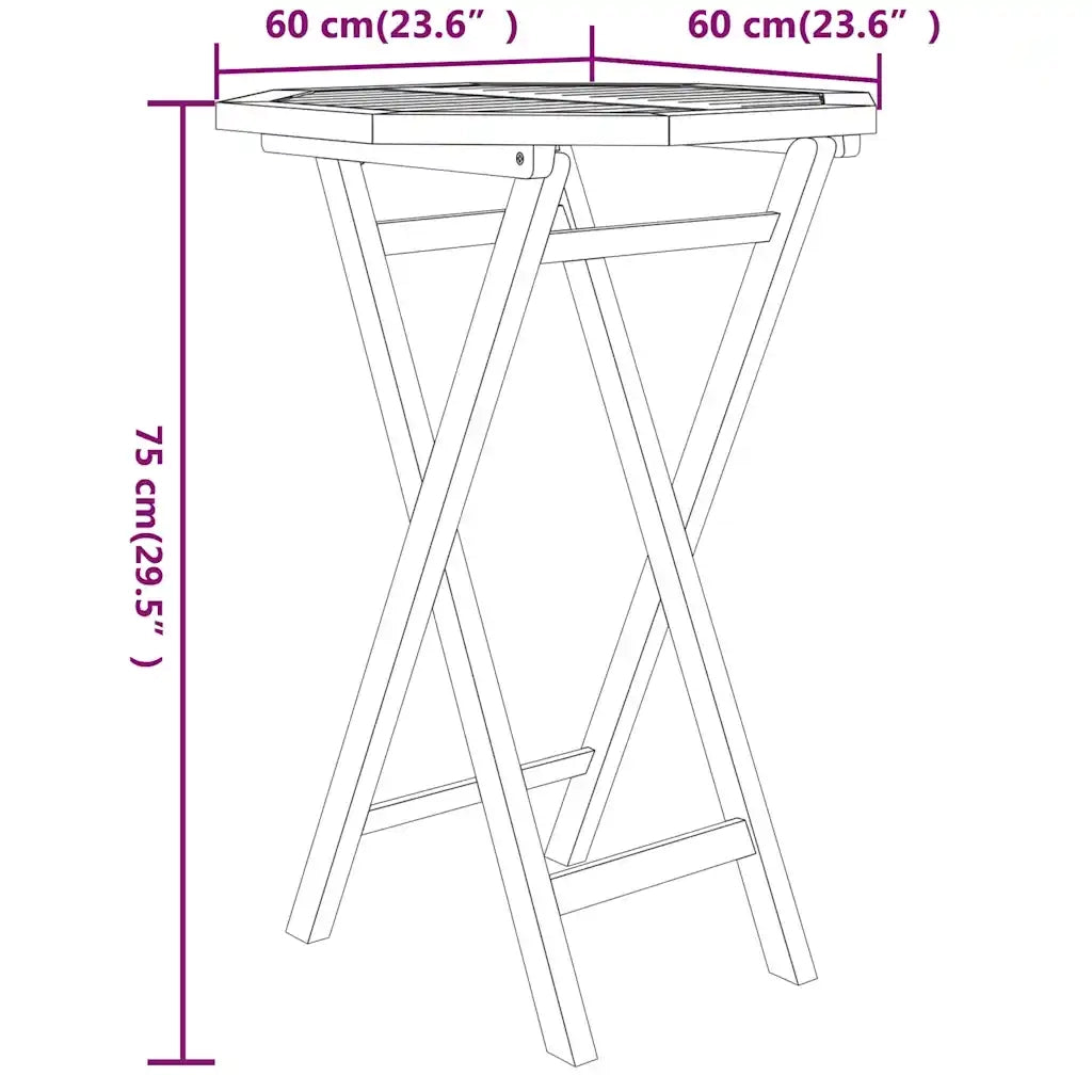 Set da Pranzo per Giardino 3 pz | Set Salotto da Giardino in Legno Massello di Teak