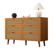 Cassettiera con 6 cassetti - per camera da letto o soggiorno - 120x40x76.5 cm - noce