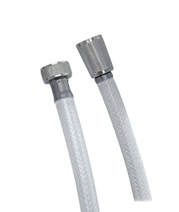 Tubo FLESSIBILE in PVC 1/2FF 120cm  ANTITORSIONE Bianco