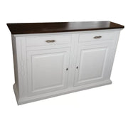 Credenzone shabby 2 ante 2 cassetti bianco/noce - Mobili 2G