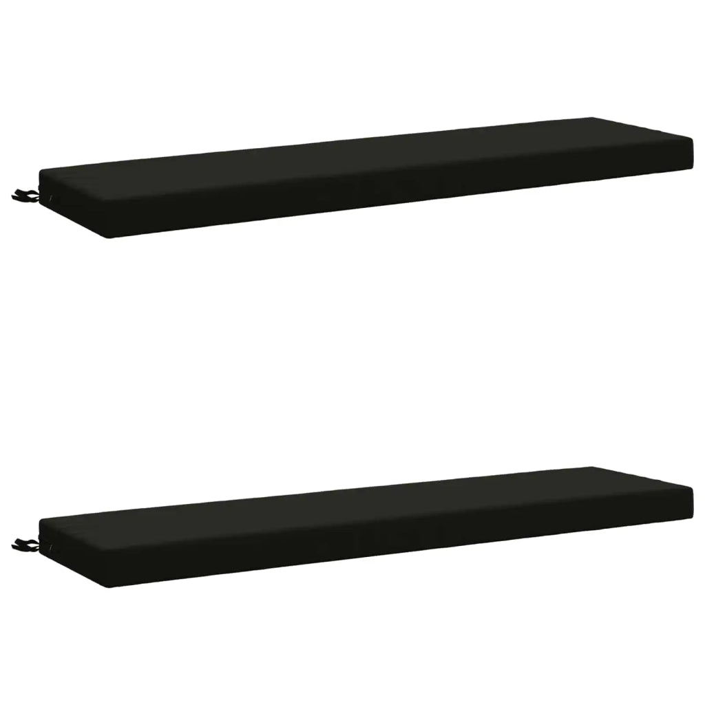 Cuscini per Panchina a 2 Pezzi SOEST 2 pz 100% Poliestere Nero 949807