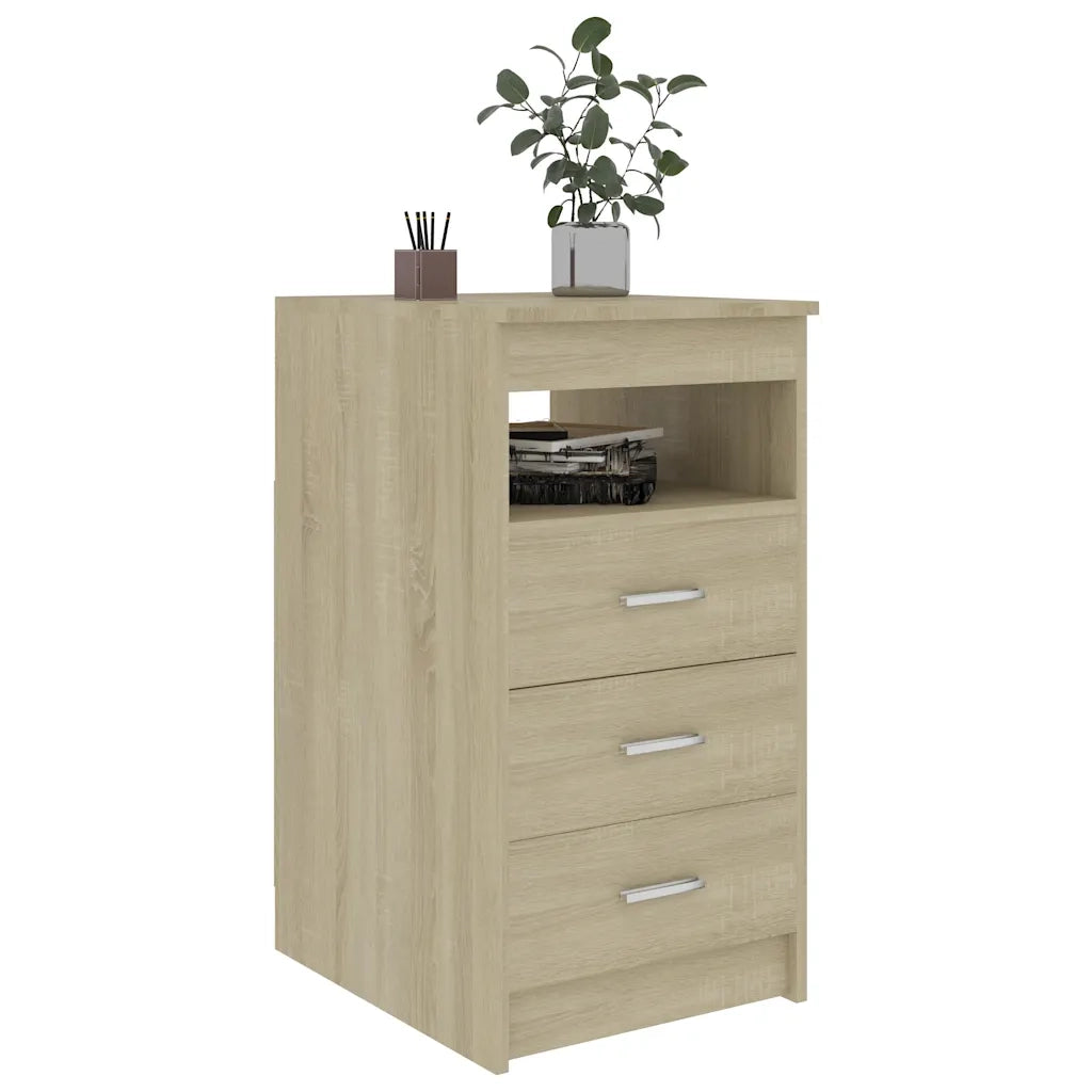 Cassettiera Rovere Sonoma 40x50x76 cm in Legno Multistrato 801808