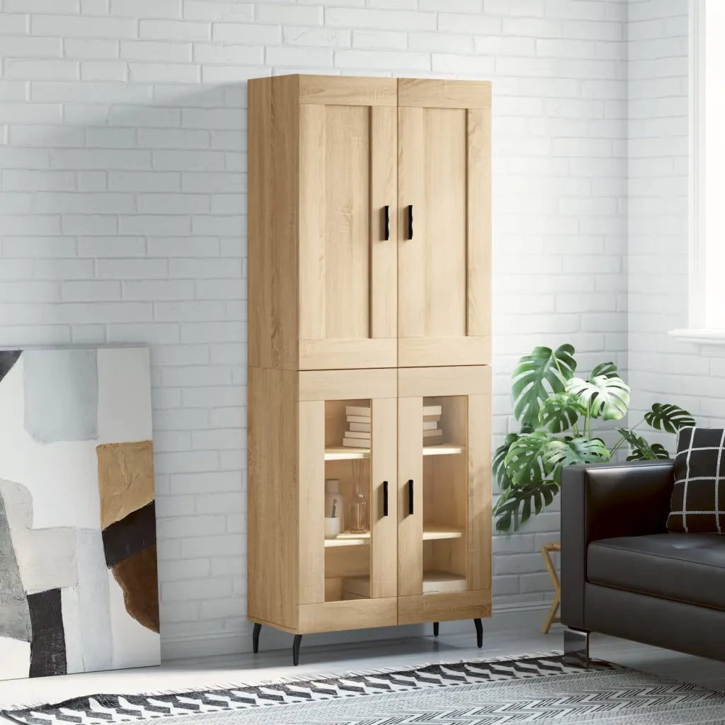 Credenza Rovere Sonoma 69,5x34x180 cm in Legno Multistrato 3199636
