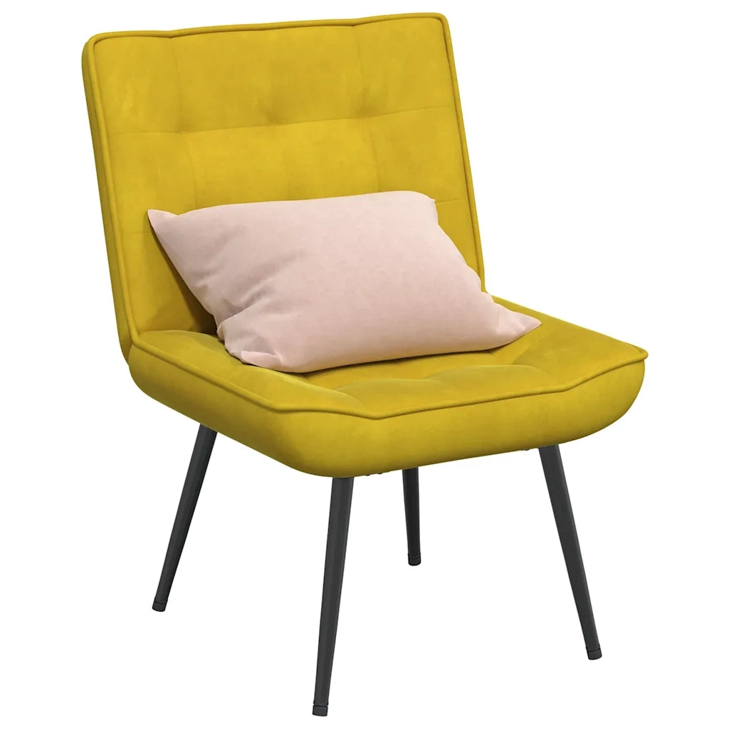 Poltrona Relax-Poltroncina 64x74x84 cm Gialla in Velluto