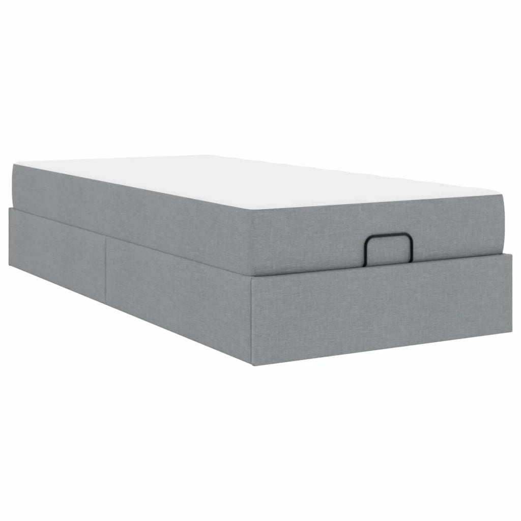 Struttura letto con materasso 2 pcs Grigio chiaro Tessuto 3399452