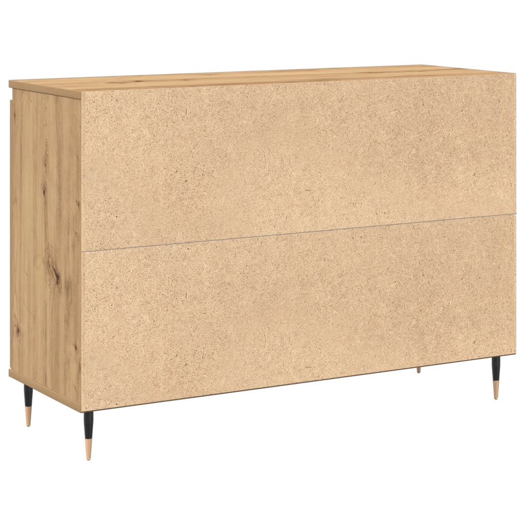 Mobile con Porte e Cassetti Rovere Artigianale 101,5x35x70 cm