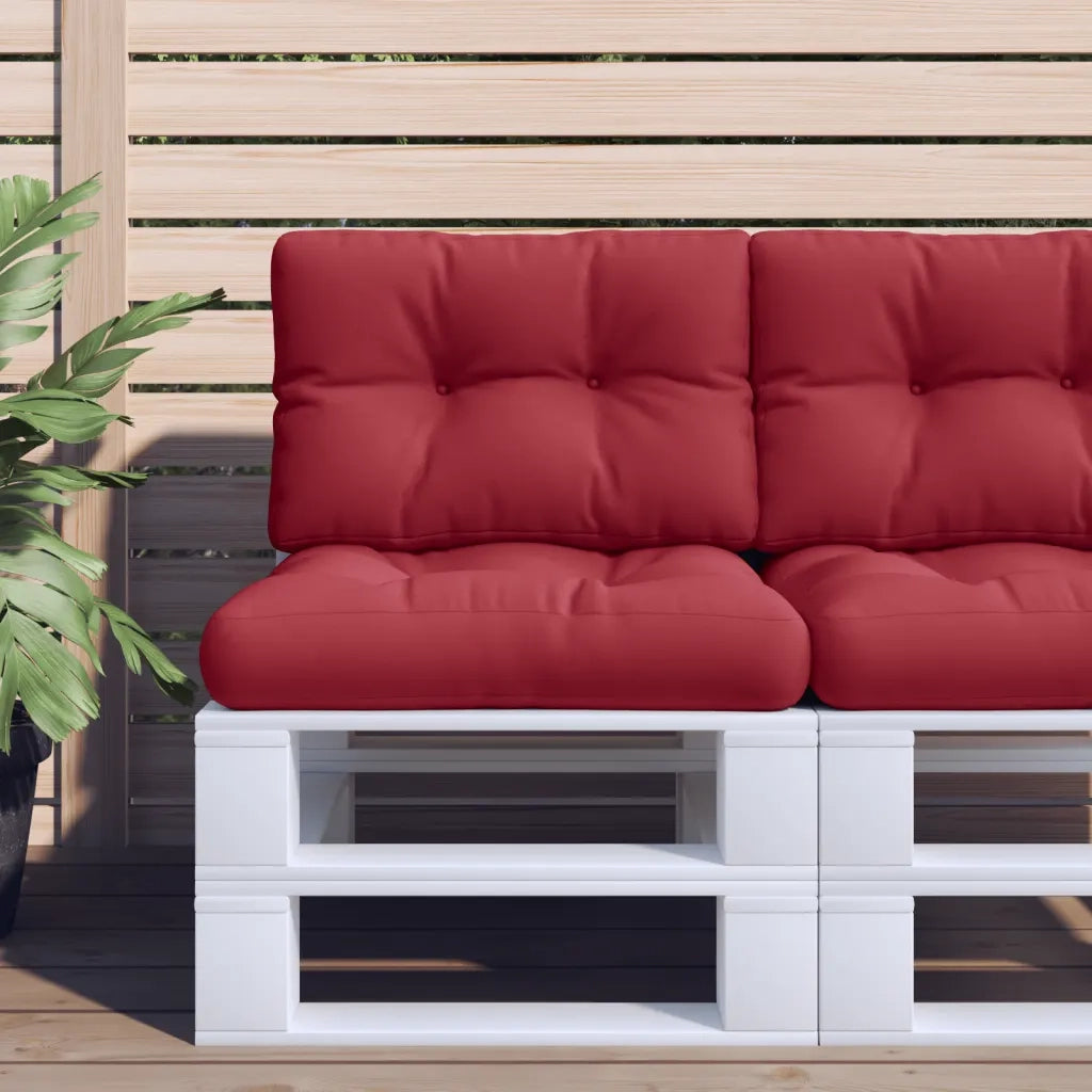 Cuscino per pallet | Cuscini per sedie Rosso Vino 50x40x12 cm in Tessuto