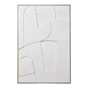 Stampa su Tela con Cornice Madeline, Bianco, Cotone, 3x60x90 cm