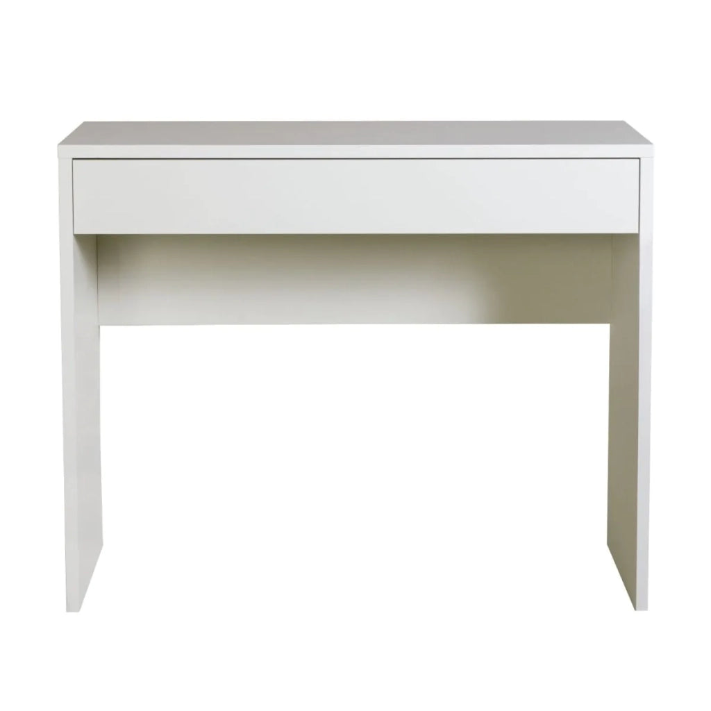 SCRITTOIO CONSOLLE 1 CASSETTO BIANCO LUCIDO  L.100 P.40,5 H.81,5 cm