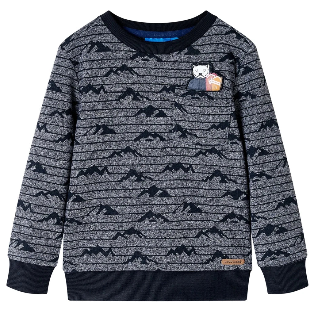 Felpa per Bambini Blu Marino MÃ©lange 140